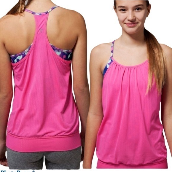 IVIVVA by LULULEMON Girls Tank Top Pink 12 - Picture 1 of 8